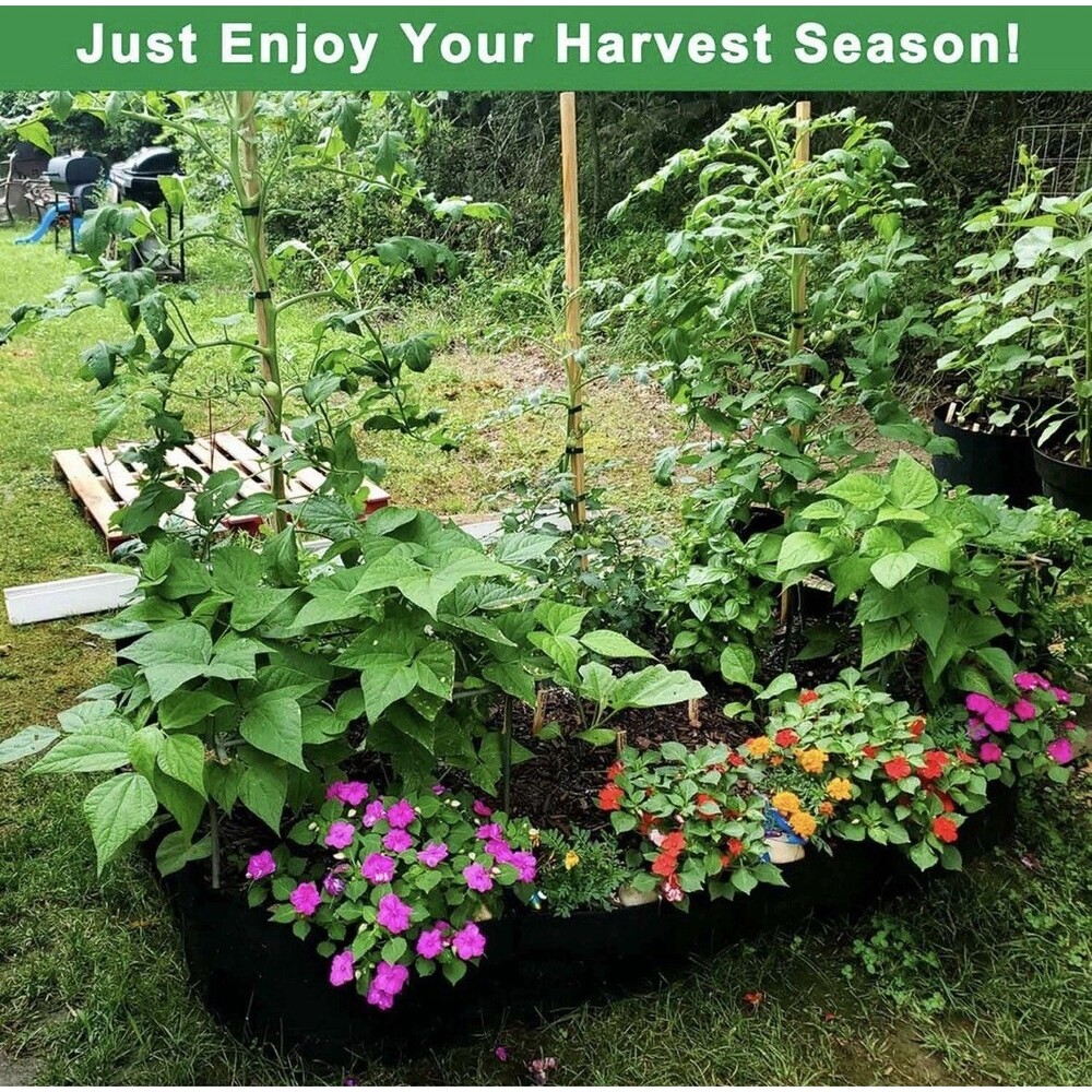 Raised Garden Bed 128 Gallon 6 x 3FT Fabric Grow Bag Large 8 Grid Vegetables - Picture 6 of 7
